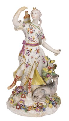 Lot 50 - A DERBY FIGURE OF DIANA