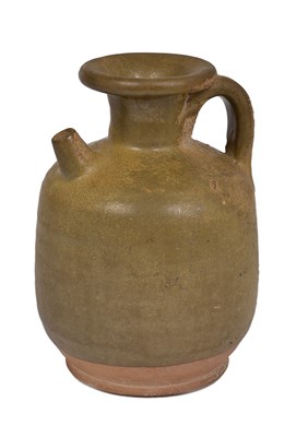 Lot 59 - A CHINESE 'TEA DUST' GLAZE POTTERY EWER