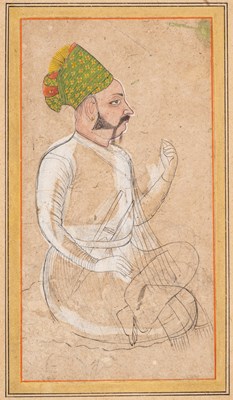 Lot 666 - A PORTRAIT OF A RULER, JODHPUR, RAJASTHAN, INDIA, LATE 18TH CENTURY