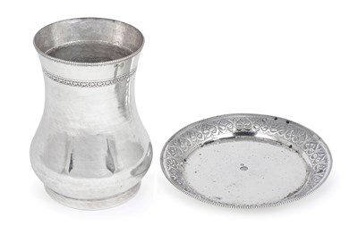 Lot 76 - AN OTTOMAN SILVER BEAKER