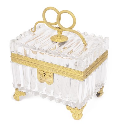 Lot 87 - A FRENCH ORMOLU-MOUNTED GLASS CASKET