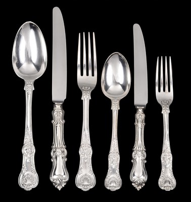 Lot 121 - A SET OF VICTORIAN TABLE SILVER