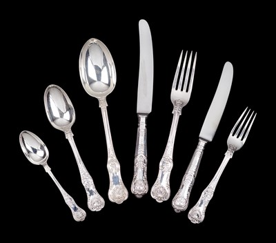 Lot 125 - A SET OF VICTORIAN TABLE SILVER