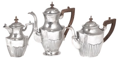 Lot 141 - A PORTUGUESE ROYAL SILVER BACHELOR'S PART TEA AND COFFEE SET