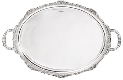 Lot 176 - A SILVER TRAY