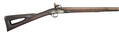 Lot 401 - A 12 BORE FLINTLOCK WILDFOWLING GUN BY ROBERT WOGDON, CIRCA 1765-70