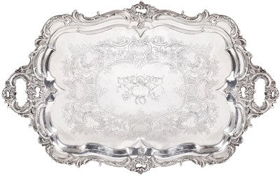 Lot 205 - A VICTORIAN SILVER TRAY