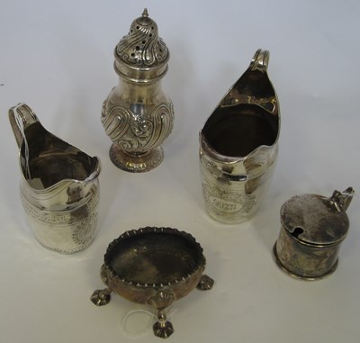 Lot 221 - TWO GEORGIAN SILVER MILK JUGS