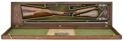 Lot 412 - A 25 BORE D.B. FLINTLOCK SPORTING GUN BY SAMUEL NOCK, GUNMAKER TO HIS MAJESTY, NO. 531, CIRCA 1805-15