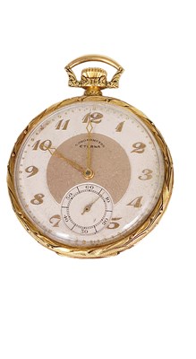 Lot 311 - ETERNA 'CHRONOMETRE': A GOLD POCKET WATCH