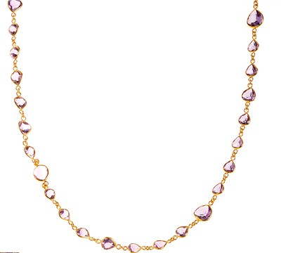 Lot 349 - AMETHYST NECKLACE