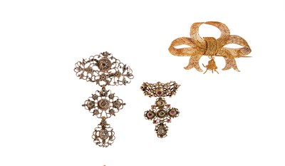 Lot 362 - COLLECTION OF FILIGREE PENDANTS/BROOCHES