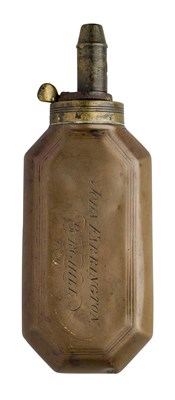 Lot 378 - A POWDER-FLASK, DATED 1820