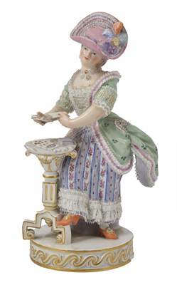 Lot 2 - A MEISSEN FIGURE OF A LADY