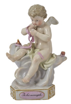 Lot 4 - A MEISSEN FIGURE OF CUPID