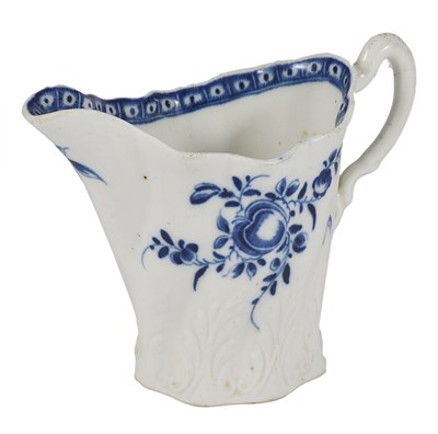 Lot 15 - A CAUGHLEY BLUE AND WHITE CREAMBOAT