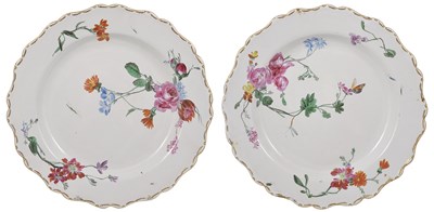 Lot 28 - A PAIR OF MARSEILLES FAIENCE LARGE PLATES