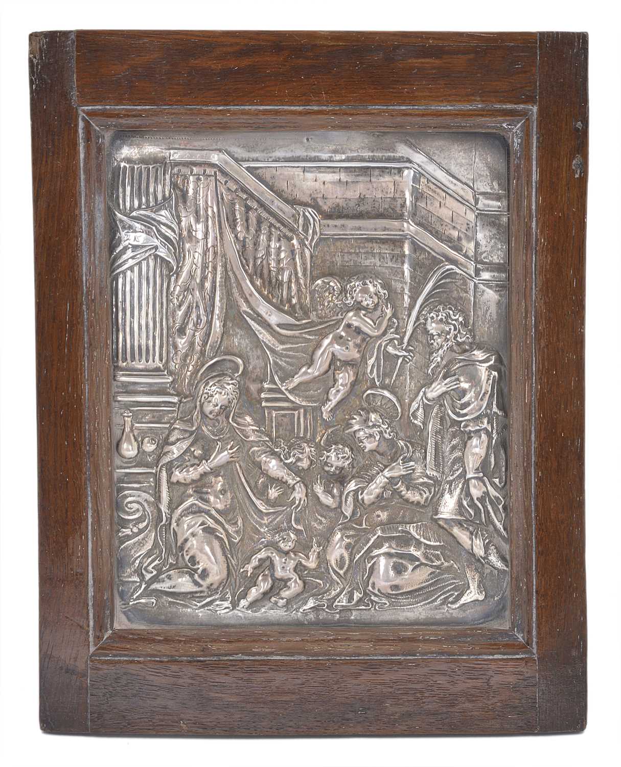 Lot 87 - A GERMAN SILVER PANEL