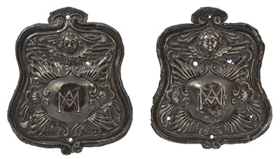 Lot 88 - A PAIR OF SILVER RELIGIOUS PLAQUES