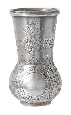 Lot 91 - A RUSSIAN SILVER VODKA BEAKER