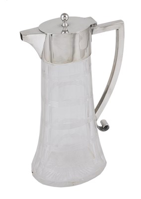 Lot 159 - A VICTORIAN SILVER-MOUNTED CLARET JUG