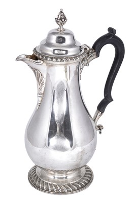 Lot 163 - A GEORGE V SILVER HOT WATER JUG