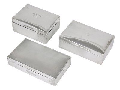 Lot 168 - THREE ENGLISH SILVER CIGARETTE CASES