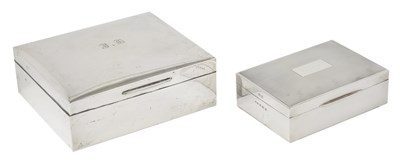 Lot 200 - TWO SILVER CIGARETTE BOXES