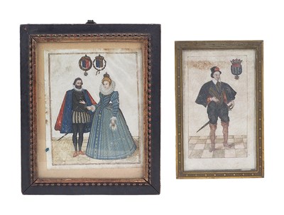 Lot 324 - TWO MINIATURES IN 17TH CENTURY STYLE, FRENCH SCHOOL