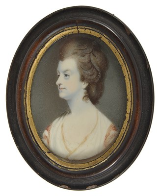 Lot 328 - A PORTRAIT MINIATURE OF A LADY