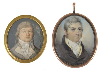 Lot 340 - A PORTRAIT MINIATURE OF A MAN