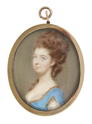 Lot 342 - A PORTRAIT MINIATURE OF A LADY