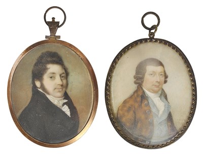 Lot 350 - A PORTRAIT MINIATURE OF A GENTLEMAN