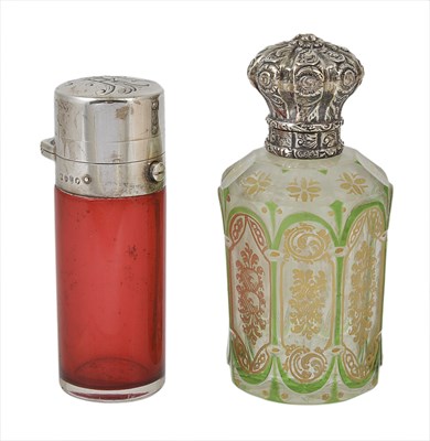 Lot 353 - THREE VICTORIAN SCENT FLASKS