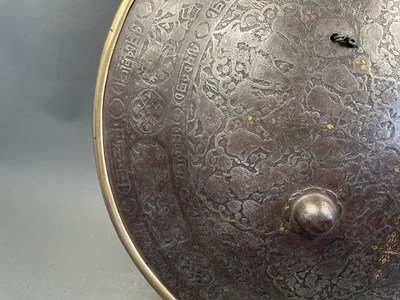 Lot 60 - AN INDO-PERSIAN SHIELD (DHAL), 19TH CENTURY