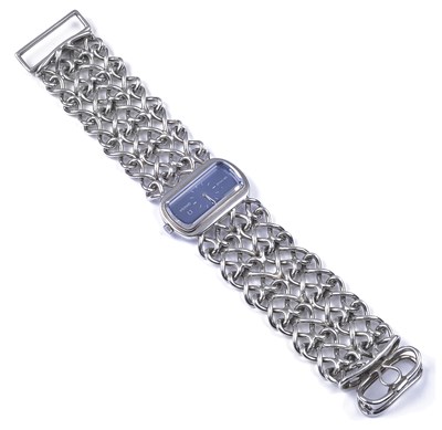 Lot 360 - OMEGA 'DE VILLE,' REF.8270: A LADY'S SILVER BRACELET WATCH