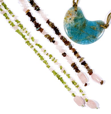 Lot 403 - COLLECTION OF HARDSTONE JEWELLERY