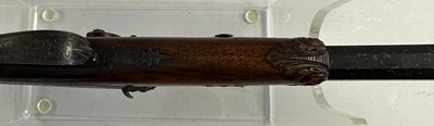 Lot 271 - A CASED PAIR OF GERMAN (SAXON) 54 BORE PERCUSSION RIFLED TARGET PISTOLS BY ULBRICH, DRESDEN, CIRCA 1840