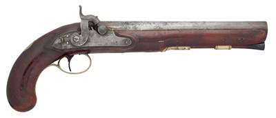 Lot 180 - A 16 BORE PERCUSSION OFFICER’S PISTOL BY H. W. MORTIMER, LONDON, GUNMAKER TO HIS MAJESTY, CIRCA 1820