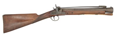 Lot 439 - A PERCUSSION BLUNDERBUSS, CLOUGH & SONS BATH, CIRCA 1855-60