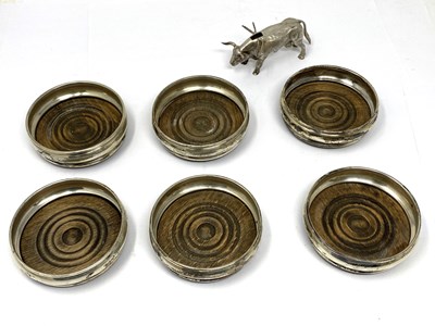 Lot 150 - A SET OF SIX SILVER COASTERS, A. CHICK & SONS LTD., LONDON, 1969