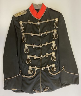 Lot 287 - A PRUSSIAN OFFICER’S BLACK INTERIM ATTILA OF THE 1ST OR 2ND LIFE HUSSARS