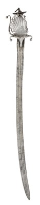 Lot 10 - A VERY RARE SOUTH INDIAN SWORD IN THE EUROPEAN TASTE, 17TH CENTURY, PROBABLY BIJAPUR, KARNATAKA