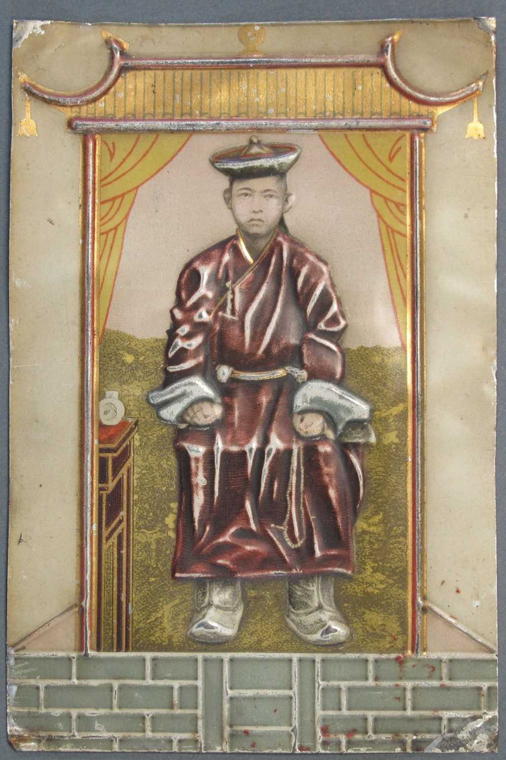 Lot 33 - A RARE DEVOTIONAL PLAQUE DEPICTING BOGDO GEGEN (1869-1924)