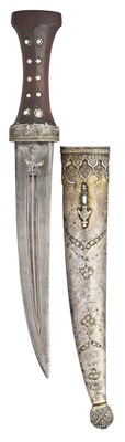 Lot 162 - A RARE OTTOMAN SILVER-MOUNTED DAGGER, SECOND HALF OF THE 17TH CENTURY