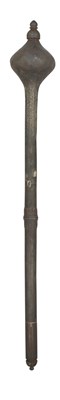 Lot 70 - A SOUTH INDIAN MACE FORMED ENTIRELY OF STEEL, 17TH/18TH CENTURY, POSSIBLY HYDERABAD, ANDHRA PRADESH