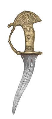 Lot 47 - A SOUTH INDIAN DAGGER (KHANJARLI), 18TH/19TH CENTURY, POSSIBLY KERALA