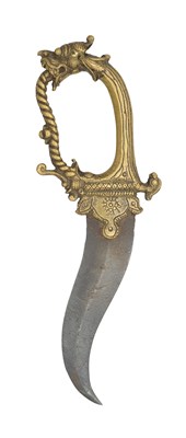 Lot 43 - AN INDIAN DAGGER (KHANJAR), 18TH CENTURY, PROBABLY TAMIL NADU