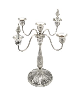 Lot 61 - A SILVER CANDELABRUM, PROBABLY MEXICAN, 1940s