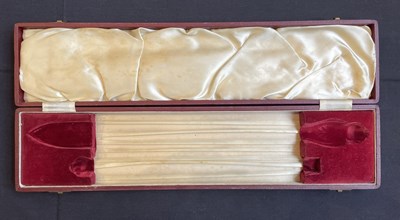 Lot 690 - A CASED IVORY MOUNTED CARVING SET, BROOKES & CROOKES, SHEFFIELD, CIRCA 1870